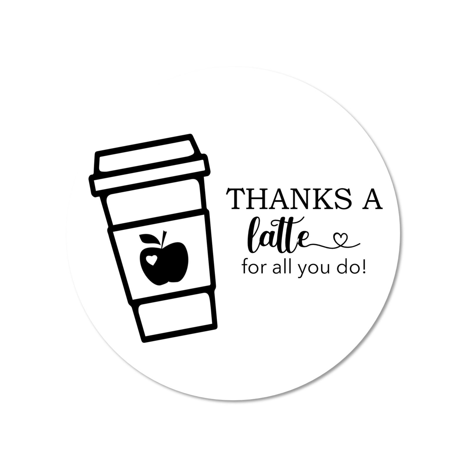 Printable Thanks a Latte For All You Do Tags Teacher Etsy