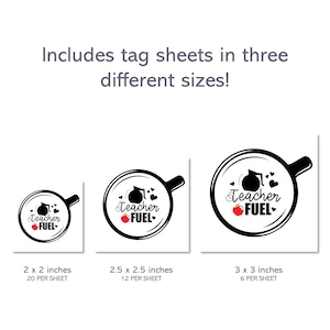 Printable Teacher Fuel Tags Teacher Gift Tags Teacher Cookie - Etsy