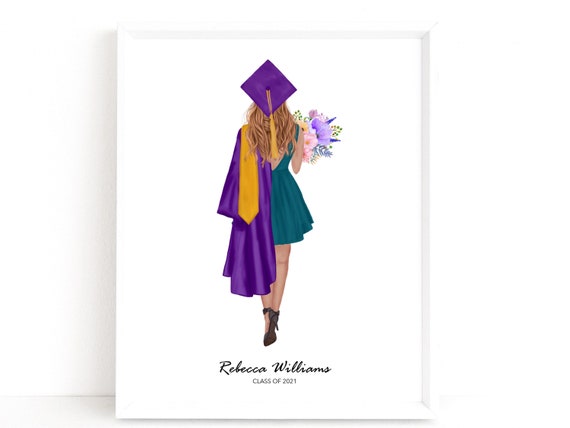 Personalized Graduation Print Graduation Gift for Her Custom | Etsy