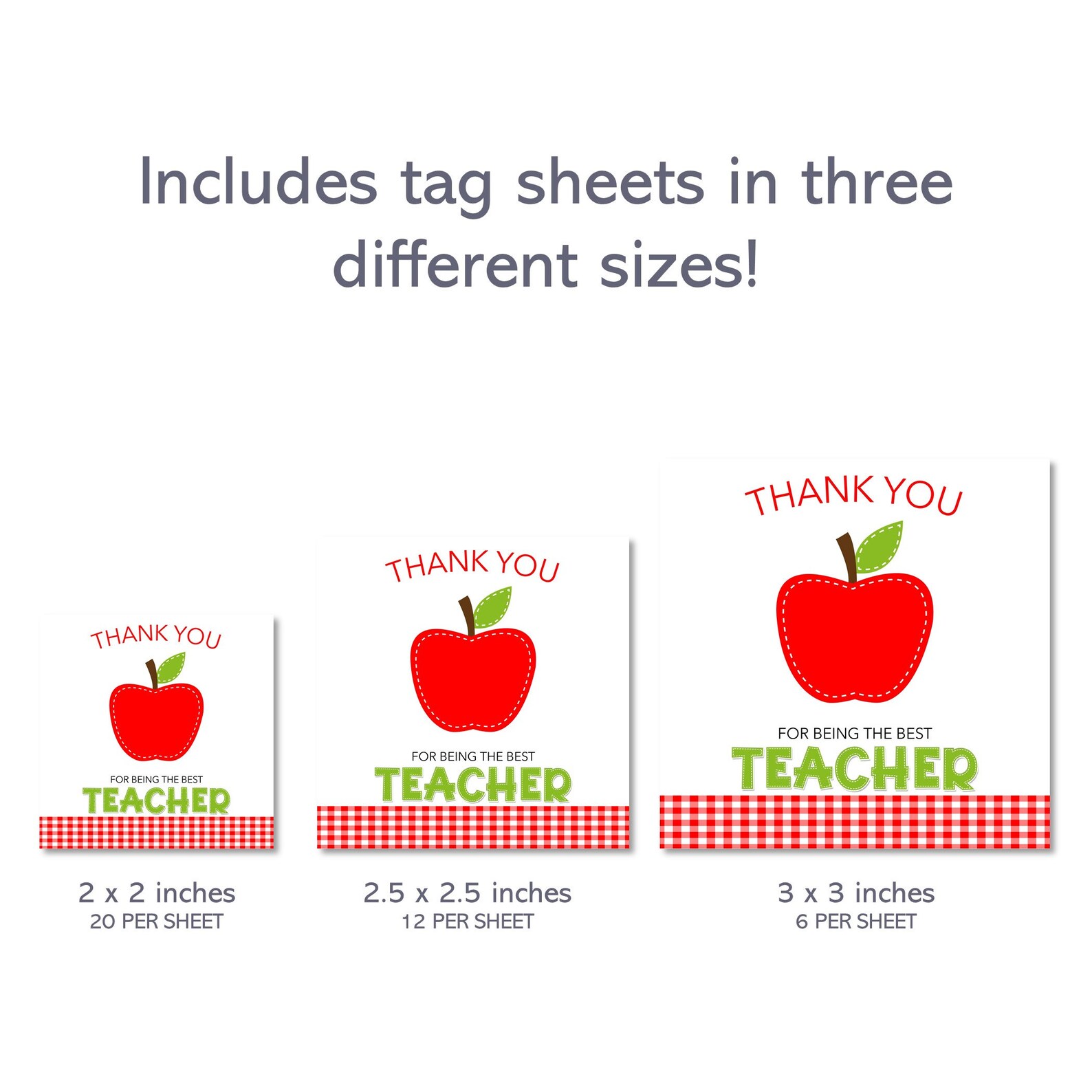 Printable Teacher Appreciation Tags Teacher Cookie Tags | Etsy