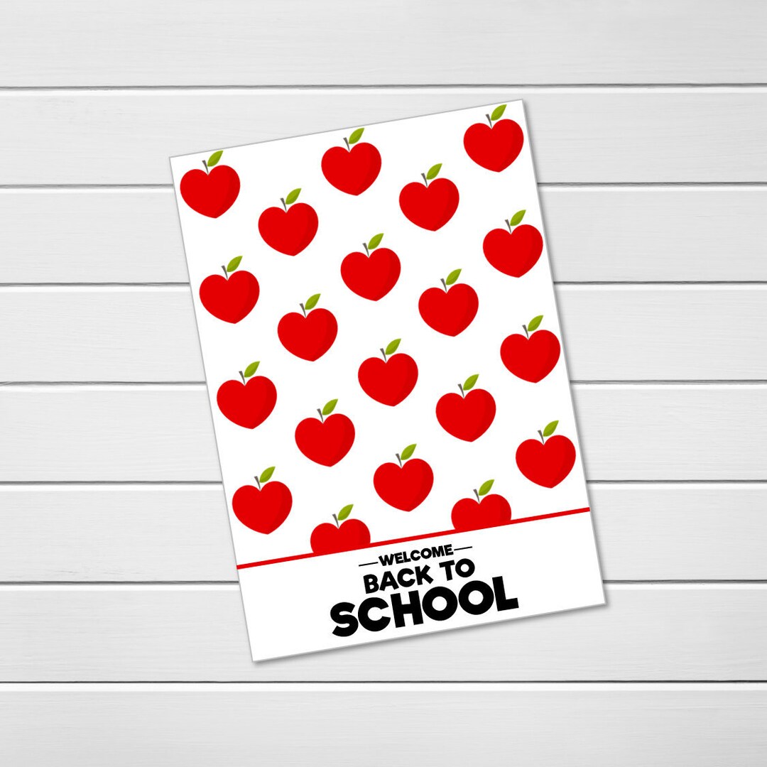 Printable Back to School Cookie Card Welcome Back to School - Etsy