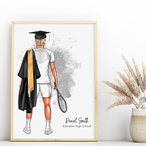 Impressão personalizada de formatura de tênis, presente de formatura de tênis, tênis, impressão de formatura personalizada, tênis, formatura, presentes de tênis sênior