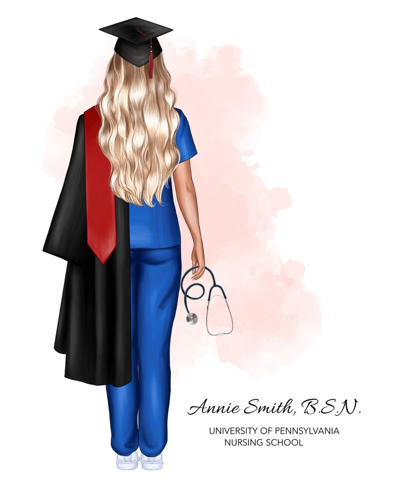 Personalized Nurse Graduation Print Graduation Girl Print - Etsy
