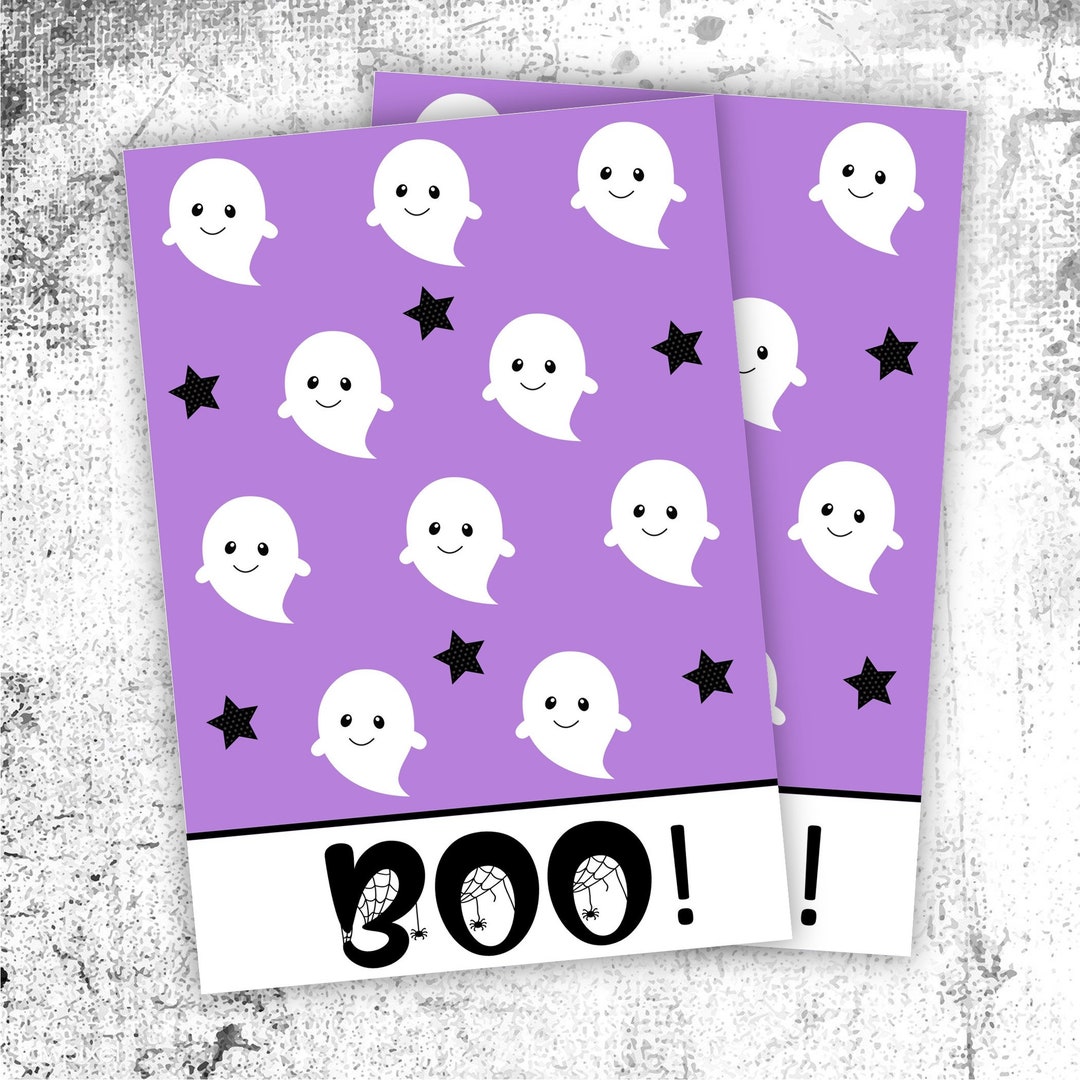 Printable Halloween Cookie Cards, Halloween Cookie Tags, Trick or Treat