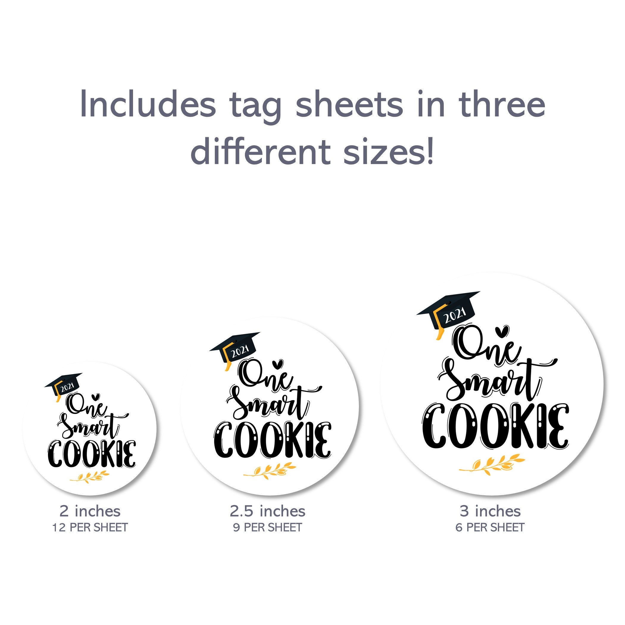 Printable You Are One Smart Cookie Graduation Tags Graduation Etsy