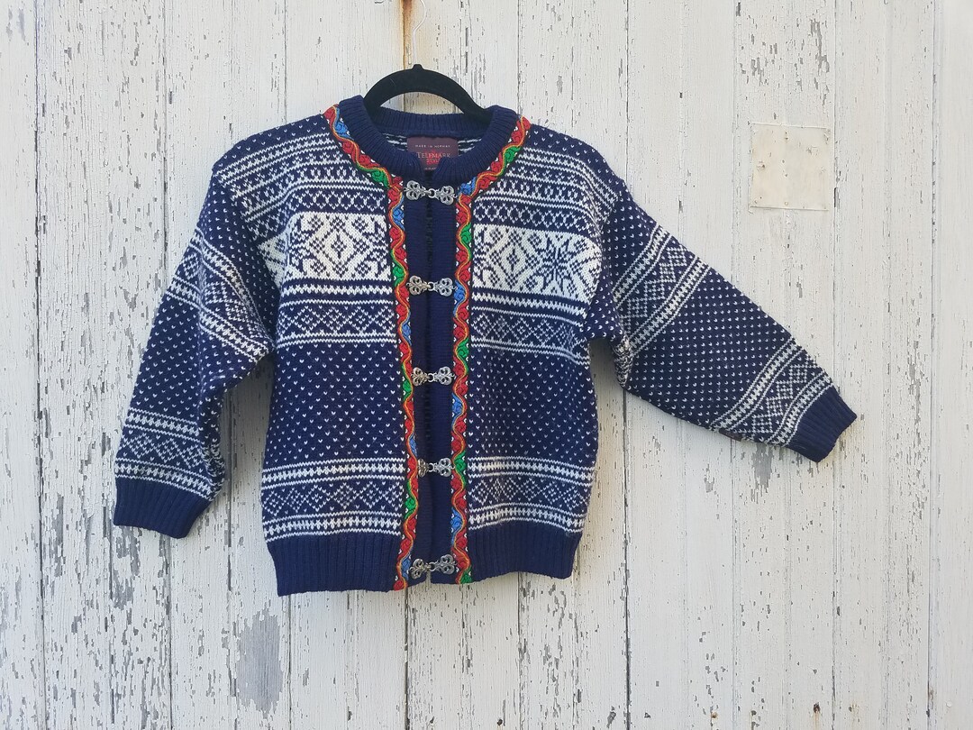 Beautiful Vintage 1980's Norwegian Telemark Wool Knit Blue - Etsy