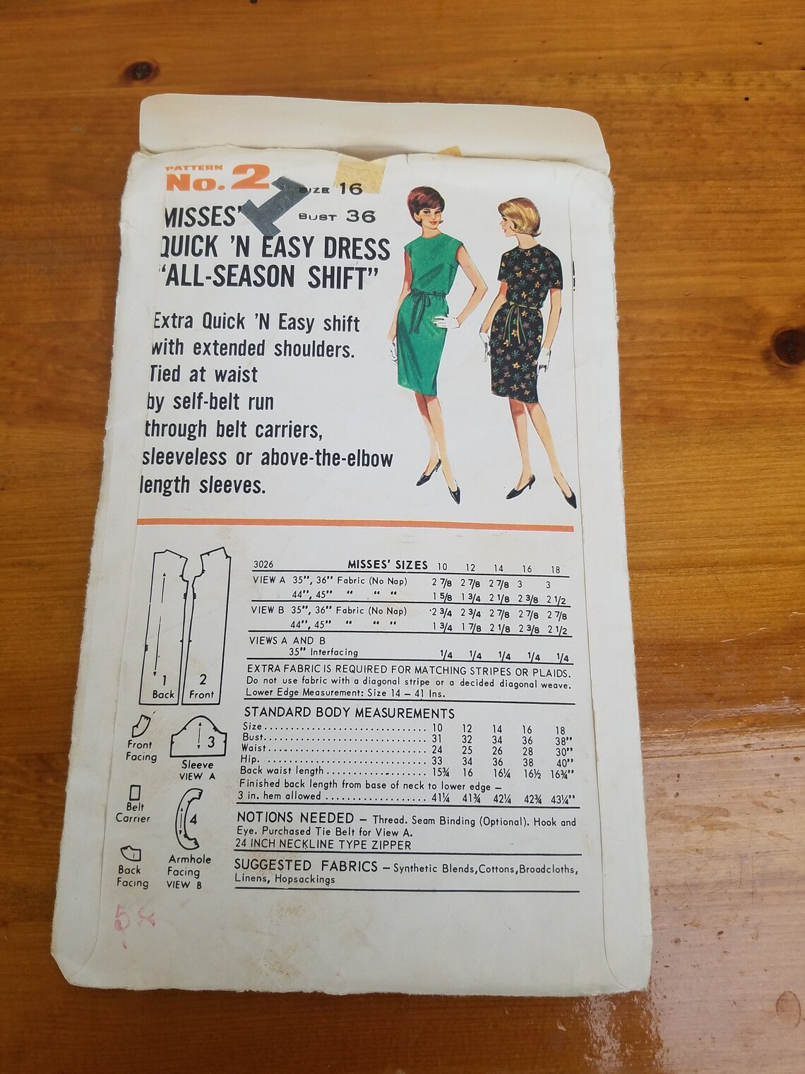 1960's Butterick 3026 Sewing Pattern Quick & Easy Shift - Etsy