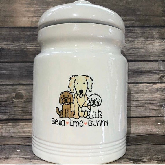 ceramic dog treat jar