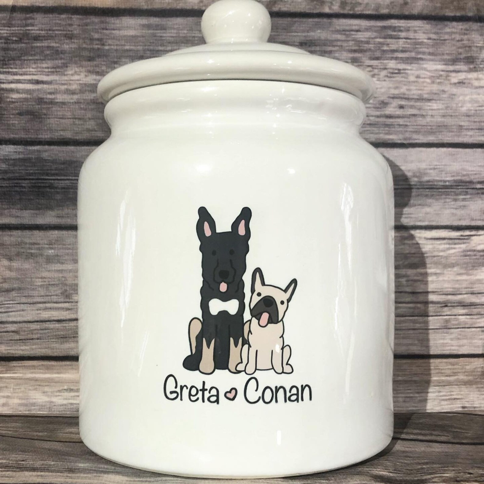 Personalized Dog Treat Jar Dog Treat Container Dog Treat Jar Etsy