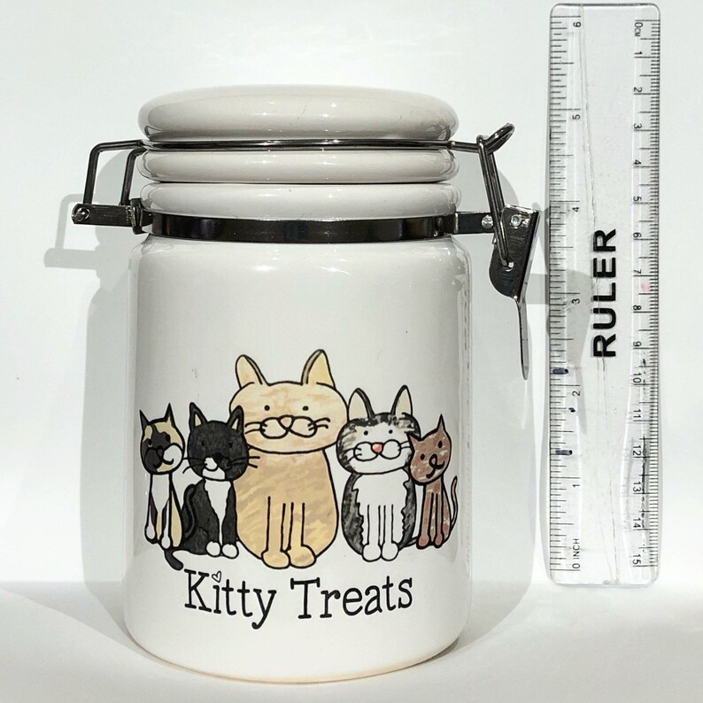 Personalized Cat Treat Jar Cat treat Jar Cat treat canister Etsy
