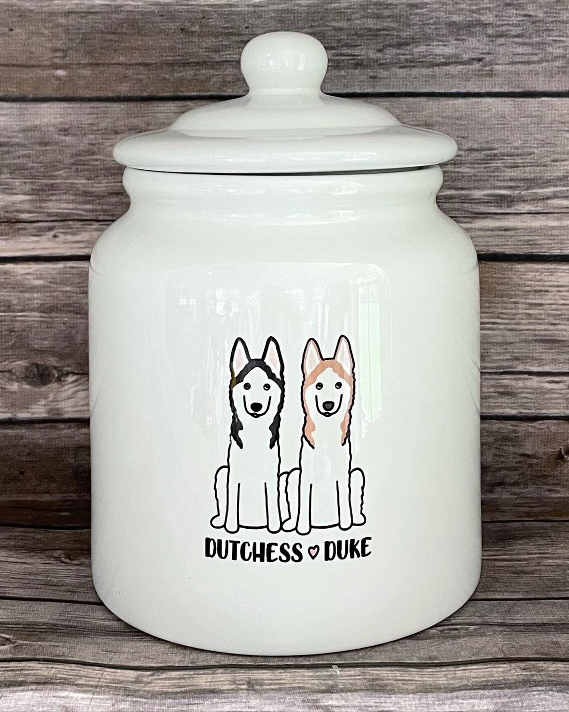Large Dog Treat Jar Dog Treat Container Dog Treat Jar Etsy