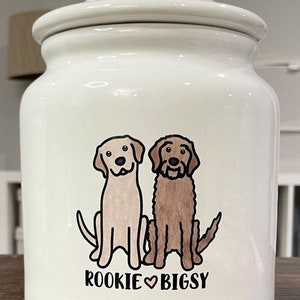 Large Dog Treat Jar, Dog Treat Container, Dog Treat Jar Personalized, Ceramic Dog Treat Jar, Dog Treat Jar, Dog Gift, Puppy Gift, Dog Mom
