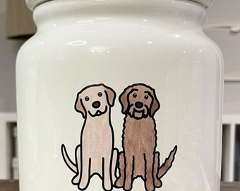 Large Dog Treat Jar, Dog Treat Container, Dog Treat Jar Personalized, Ceramic Dog Treat Jar, Dog Treat Jar, Dog Gift, Puppy Gift, Dog Mom