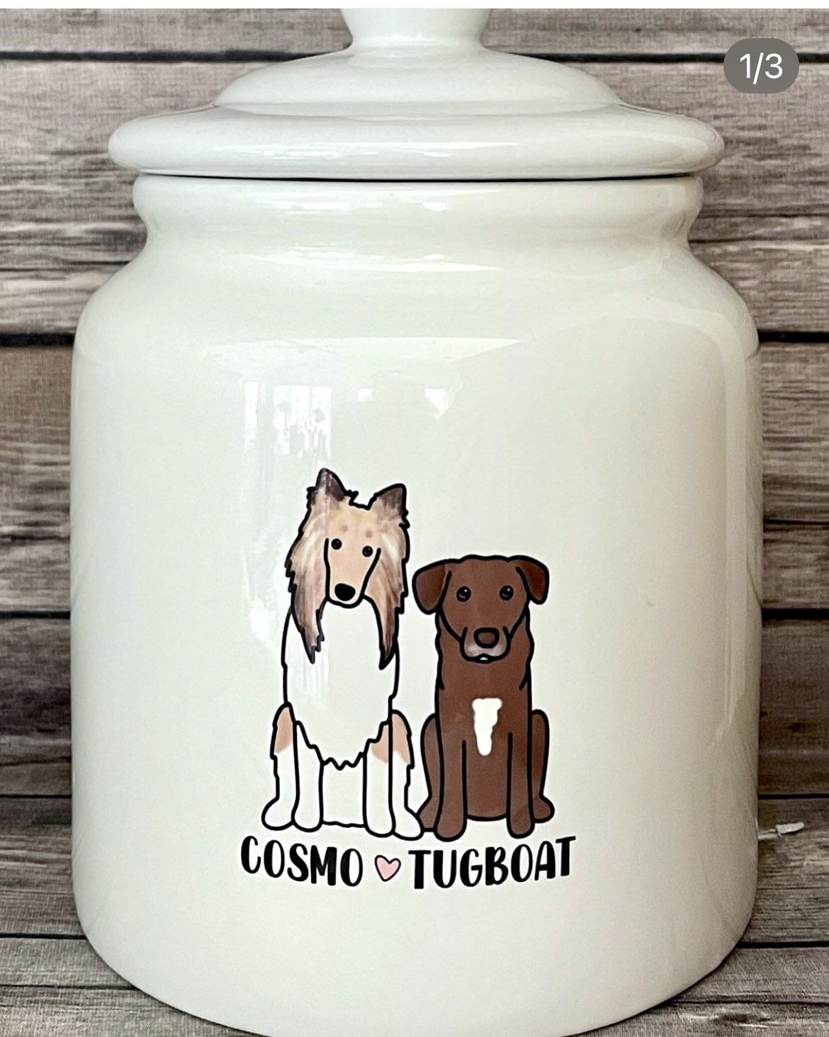 Ceramic dog cookie jar sales
