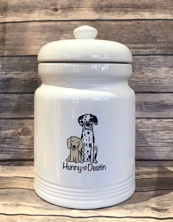 etsy dog treat jar