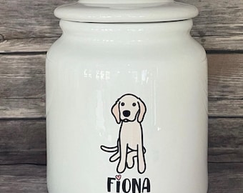 Customizable Dog Treat Jar, Customizable, Dog Treat Jar, Dog Treats, Treat Jar, Personalized, Custom Breeds, Glass Treat Jar