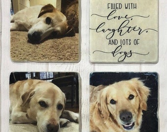 Personalized dog coasters, personalized coasters, personalized photo coasters, stone coasters, drink coasters, custom coasters, coasters,