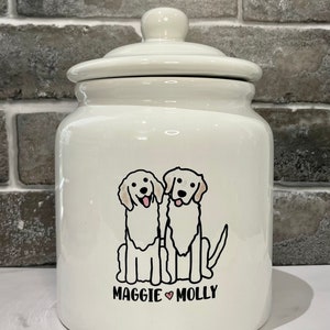 Ceramic dog cheap treat container