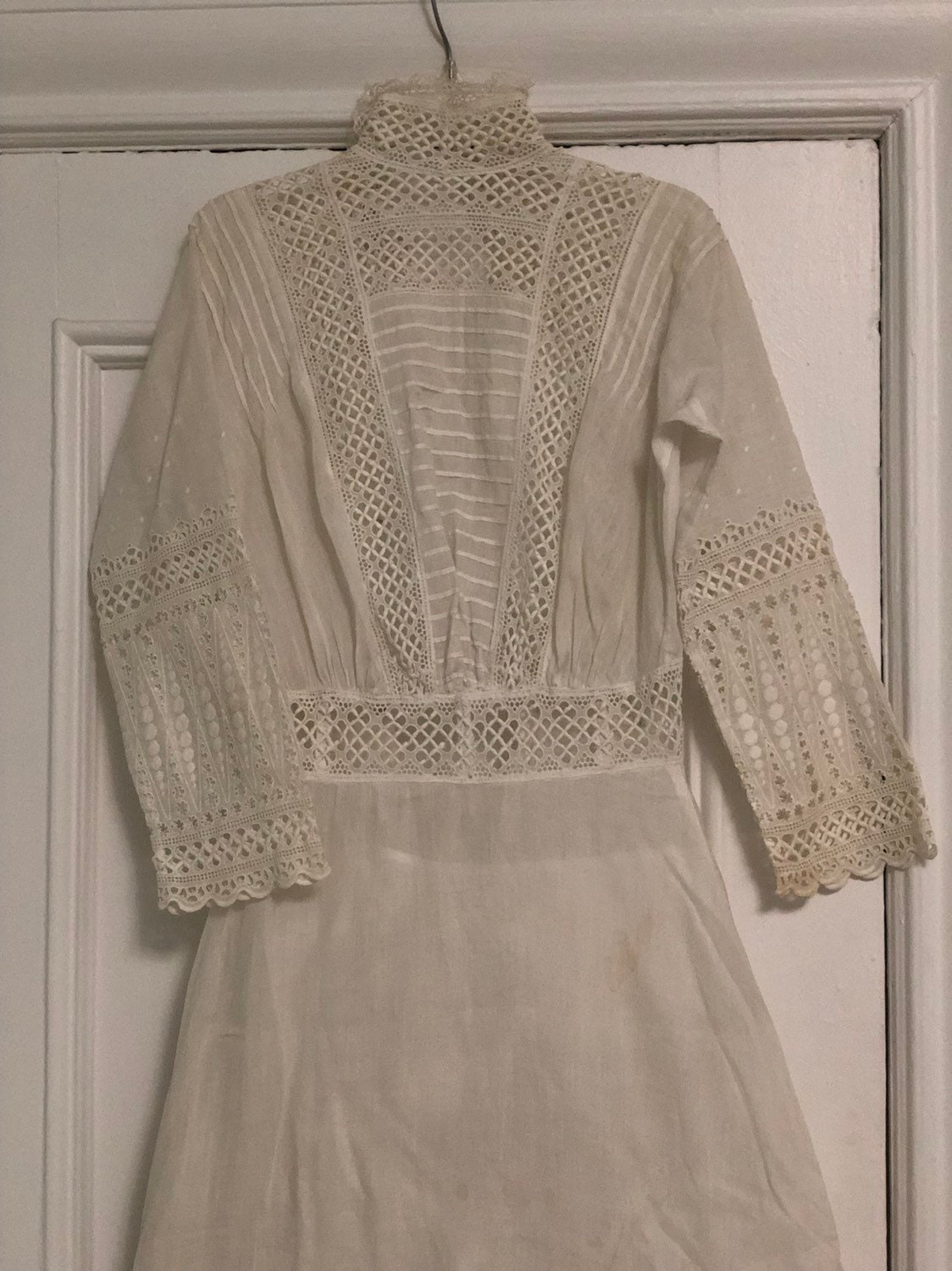 Victorian cotton voile tea dress Edwardian white cotton | Etsy