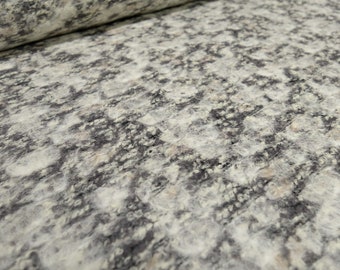 Wool knit fabric, off-white, brown, beige, natural, patterned, jacket fabric, coat fabric