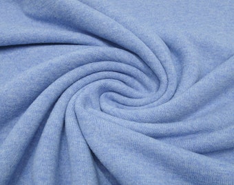 Fabric Ital knit fabric 100% Merino merino knit wool plain light blue blue melange dress fabric children's fabric merino fabric wool knit