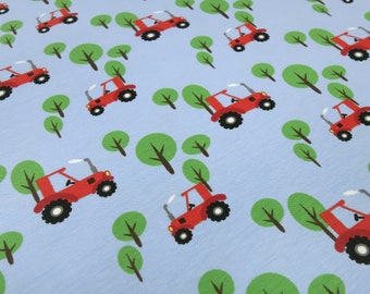 Meterware Jersey Stoff Traktor Stoff Baumwolle Jersey Mit Trecker