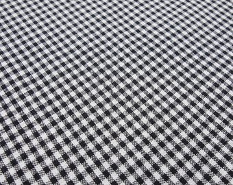 Fabric 100% cotton 2 mm Zefir Karo white black checked dress fabric decorative fabric blouse fabric