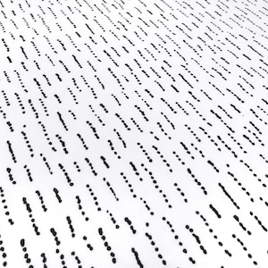 May include: Black and white abstract pattern with small dots arranged in diagonal lines.