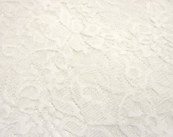 Fabric lace lace fabric floral pattern off-white ecru dress fabric wedding fabric