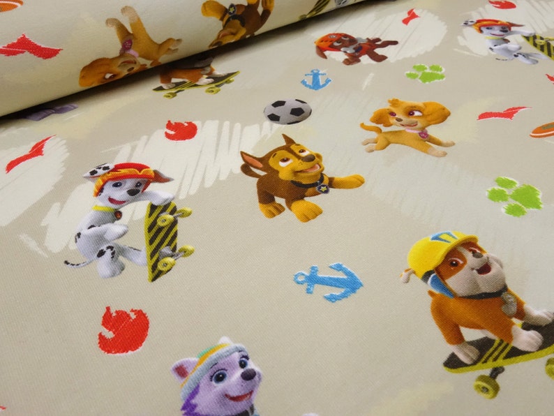 paw patrol jersey fabric