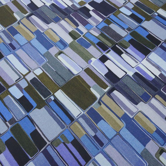 cotton jersey dress fabric Fabric cotton jersey with graphic geometric pattern jeans blue lilac purple  beige colorful dress fabric