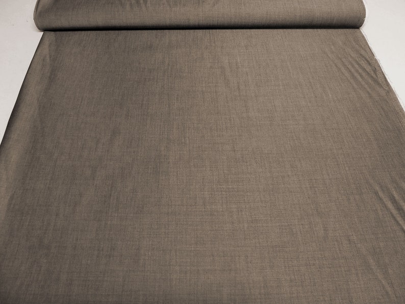 Stoff Viskose Schurwolle Anzugstoff Kostümstoff braun melange glänzend Kleiderstoff Hosenstoff Rockstoff
