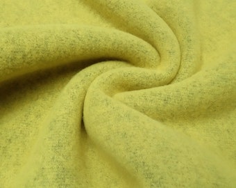 Fabric thicker Ital. Knitted fabric merino fleece double face boiled wool yellow coat fabric jacket fabric