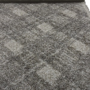 Fabric coarse bouclé wool knit fabric diamond check brown beige white coat fabric dress fabric