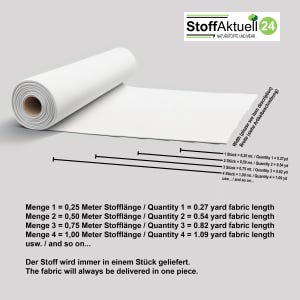 Informationen über Verkaufsstofflängen.