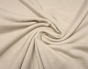 Stoff Ital. Strickstoff 100% Merino Merinostrick Wolle beige sand natur Kleiderstoff Kinderstoff