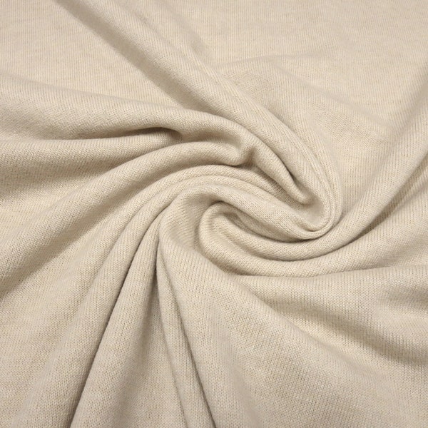 Fabric Italian Knitted fabric 100% Merino Merino knit wool beige sand natural clothing fabric children's fabric