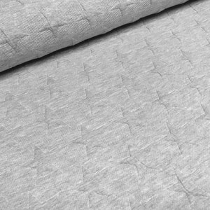 Fabric Jacquard sweatshirt fabric with star design light grey melange dress fabric children&#39;s fabric hoodie fabric