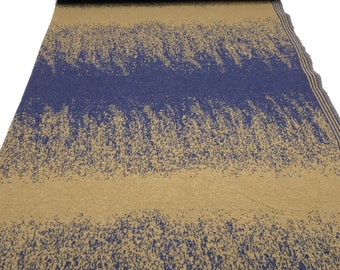 Fabric Merino Wool Merino Knit Doubleface Abstract Gradient Beige Blue Melange Dress Fabric Decorative Fabric