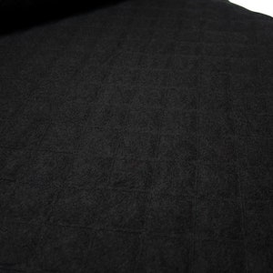 Stoff Kochwolle Rautenmuster Stepper schwarz gesteppt Mantelstoff Jackenstoff Steppstoff