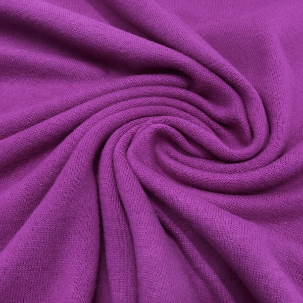 Tissu italien Tissu tricoté 100% laine mérinos uni orchidée fuchsia mérinos tricot robe tissu enfant tissu laine tricot