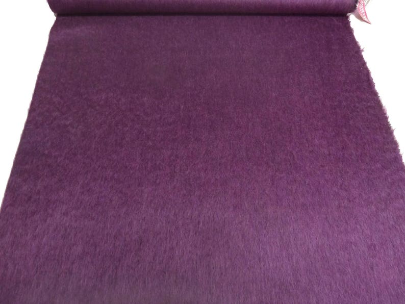 Fabric noble Ital Alpaca flush felon limit Fur imitat Fake Fur fuchsia purple melange mantle fabric jacket fabric