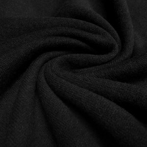 Fabric Italian knit fabric 100% Merino wool plain black dress fabric children&#39;s fabric Merino knit fabric Merino knit