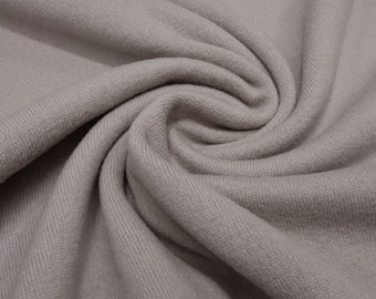 Fabric Italian Knitted fabric 100% merino wool plain mauve-grey clothing fabric children's fabric wool knit merino knit
