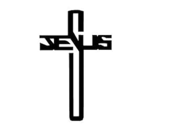 JESUS CROSS Vinyl Decal Sticker  Crucifix Religious God Jesus Priest Choose Color Free Shipping