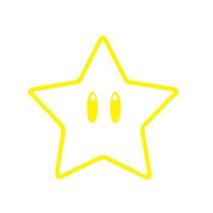 Star Outline Vinyl Decal Sticker Laptop Window Car Truck Choose Size & Color Free Shipping
