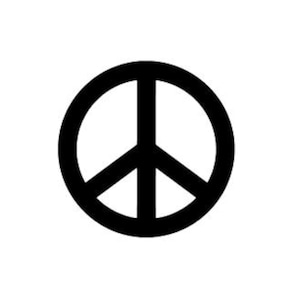 PEACE SYMBOL  Vinyl Decal Sticker Religious God Jesus Priest Choose Color Free Shipping