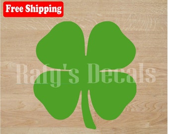 4 LEAF CLOVER  Vinyl Decal Sticker Laptop  Ipod Ipad Choose Size and Color