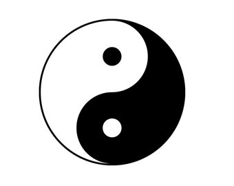 Yin and Yang Vinyl Decal Sticker Car Window Laptop Wall Choose Size and Color