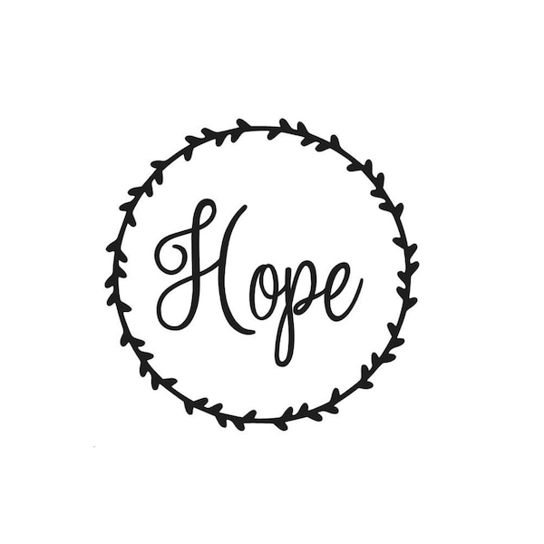 Hope Vinyl Decal Sticker Laptop Window Car Truck Choose Size and Color Free Shipping